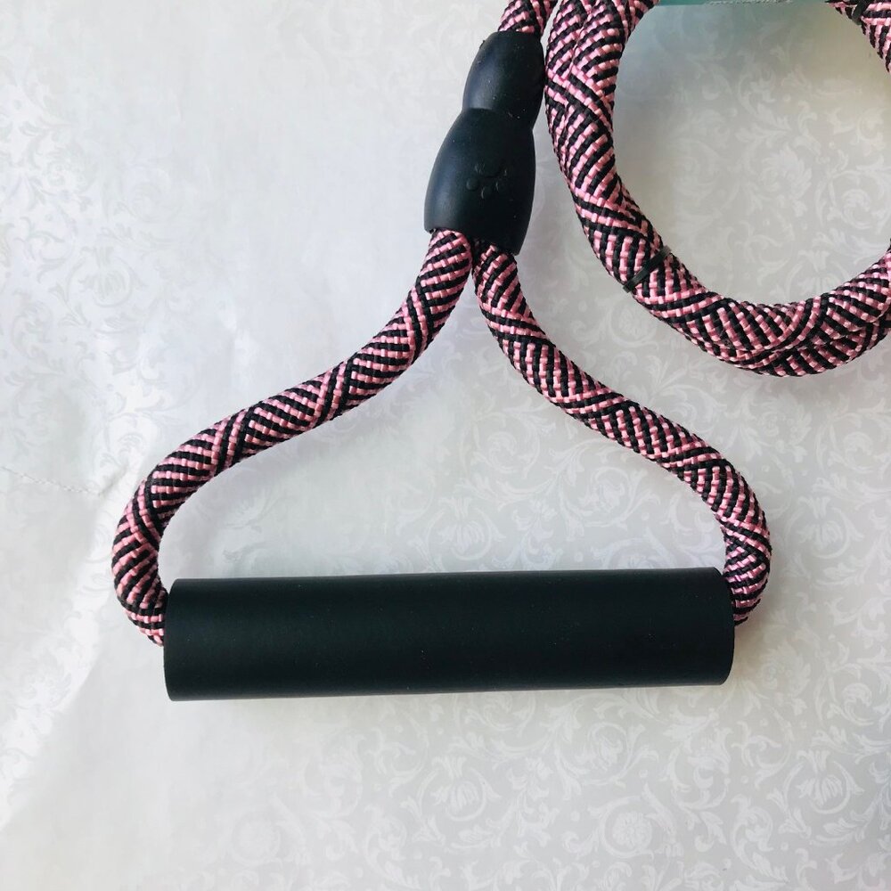 Brilliance rope leash dog  Size : S  4 ft  Pink /Black - Picture 3 of 4